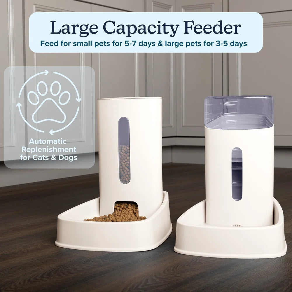 XMSJ Automatic Pet Feeder And Water Dispenser For Dogs Cats