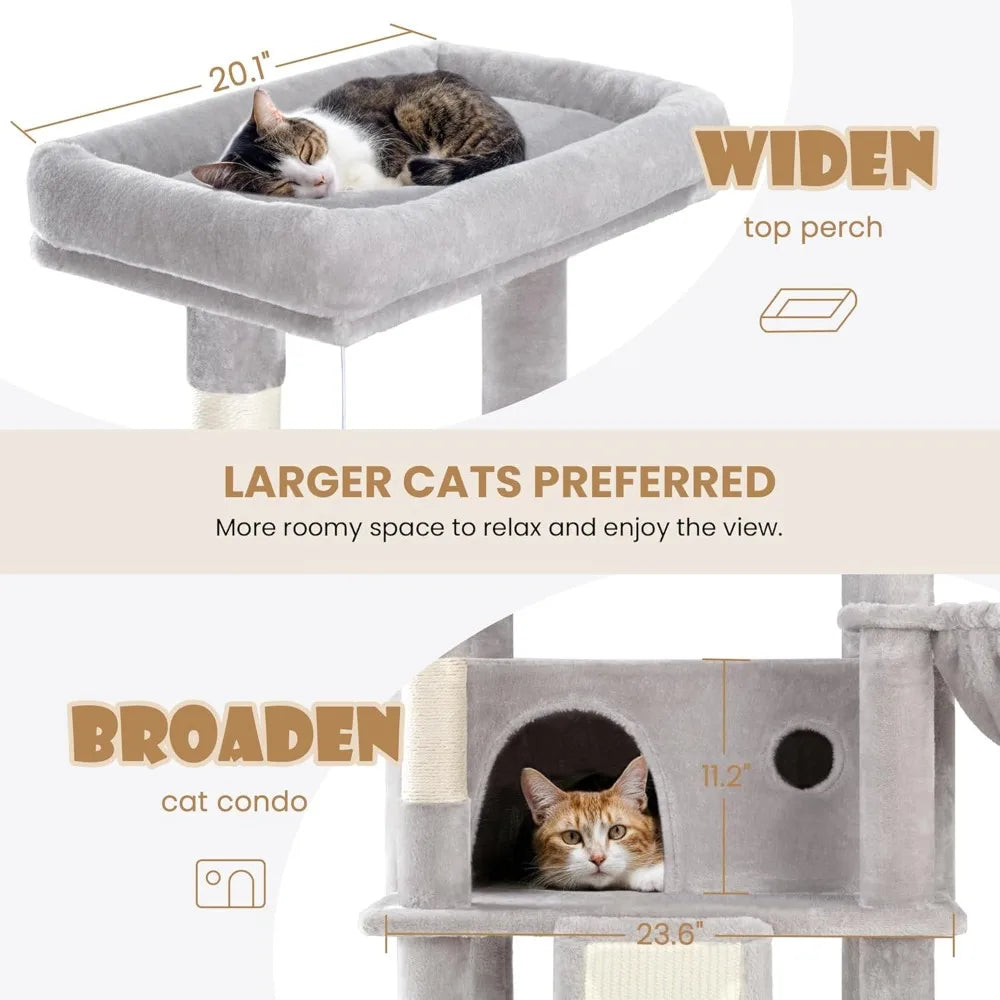 Hign-concerned Five-Tier Cat Tree Tower for Indoor Cats