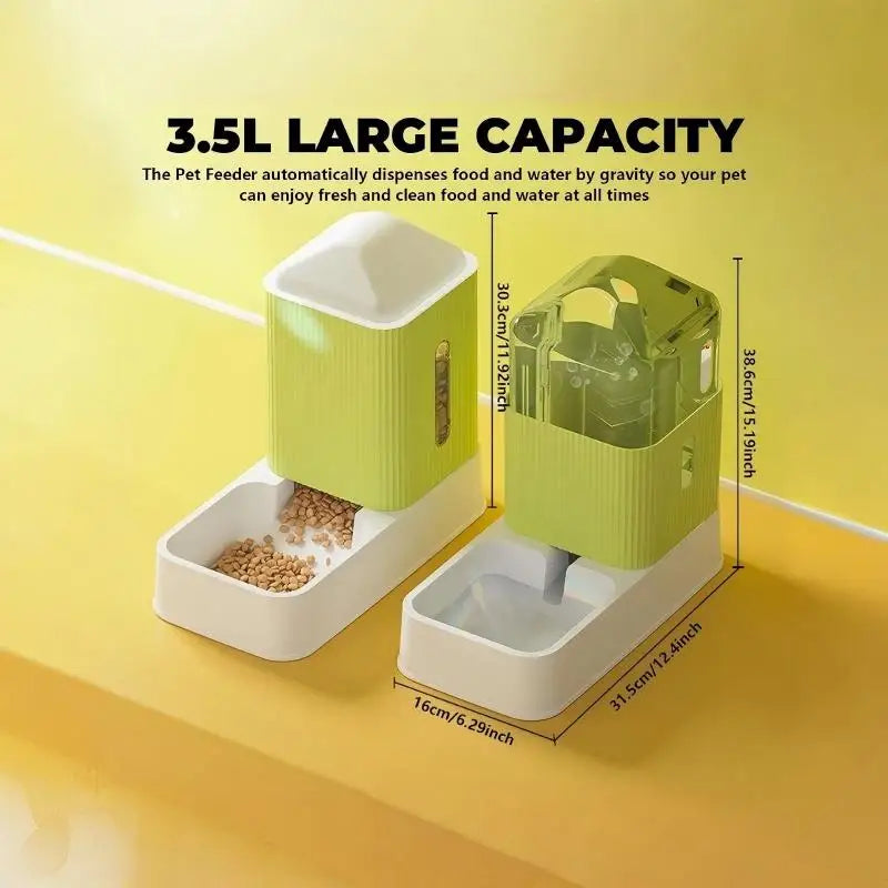 Hign-concerned 3.5L Automatic Pet Feeder Water Dispenser