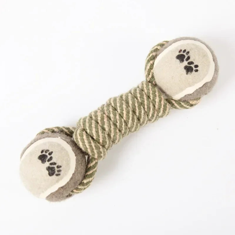 Hign-concerned Chemical Dog Chew Toy Rope Tennis Dumbbell