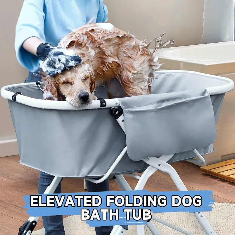 Dog Litter Elevated Foldable Pet Bath Tubs For Dogs