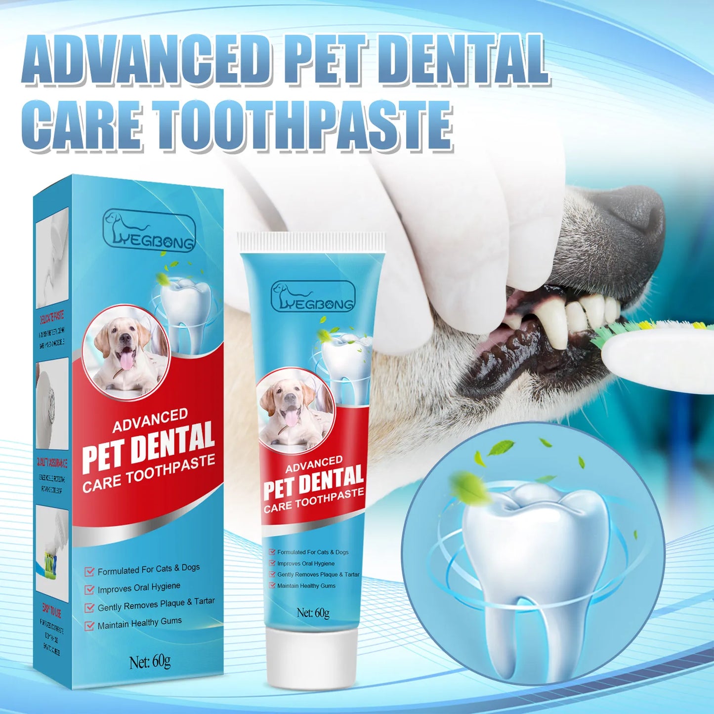 Hign-concerned Toothpaste for Dogs and Cats Fresh Breath