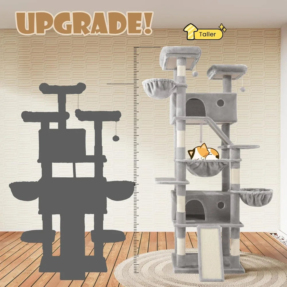 Hign-concerned Five-Tier Cat Tree Tower for Indoor Cats
