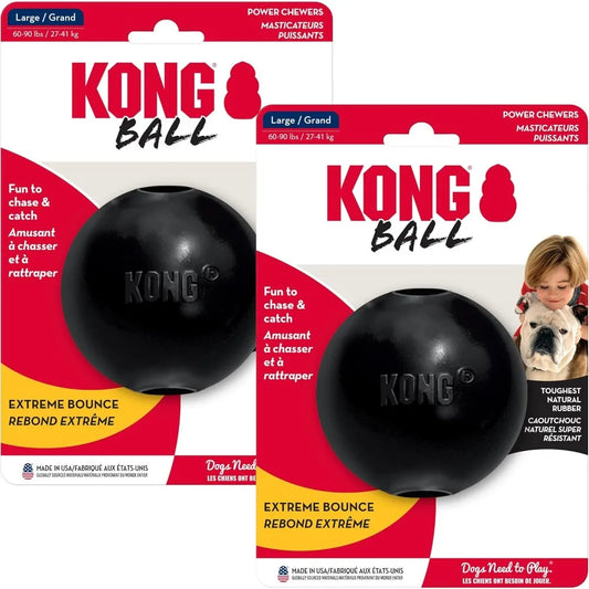 KONG Extreme Ball 2 Pack Durable Rubber Toy For Chewers