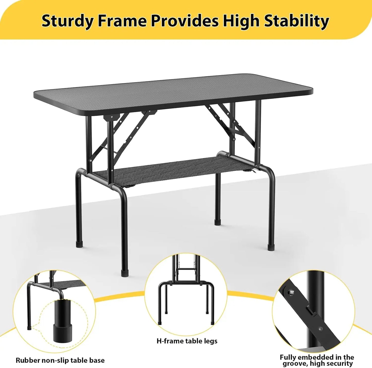 Hign-concerned Foldable Dog Grooming Table Adjustable Arm