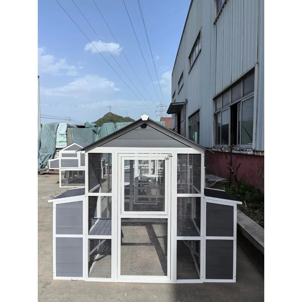 Farm Animals Chicken Coop For 10 Chickens With Nest Boxes