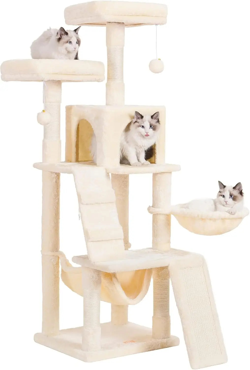 Cat Tree Tower Indoor Condo With Plush Perch Basket