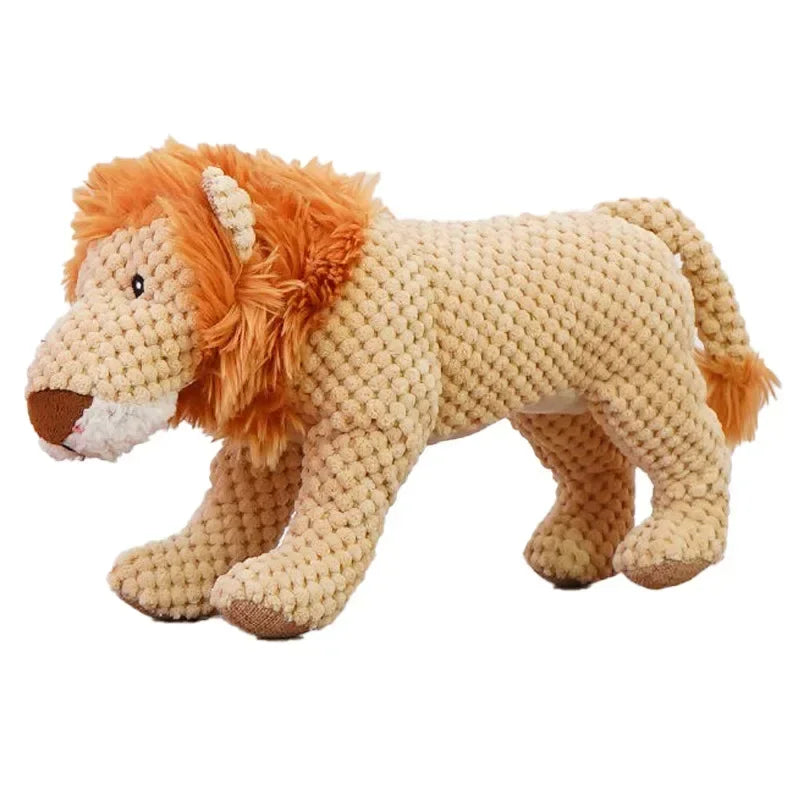 Hign Concerned Squeaky Dog Toys Lion Plush Chew Toy
