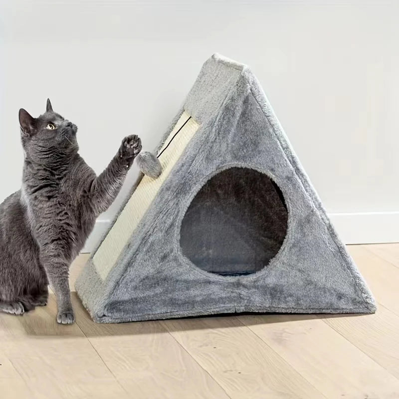 Zhejiang Brand Cat Bed With Plush Ball Toy Scratcher