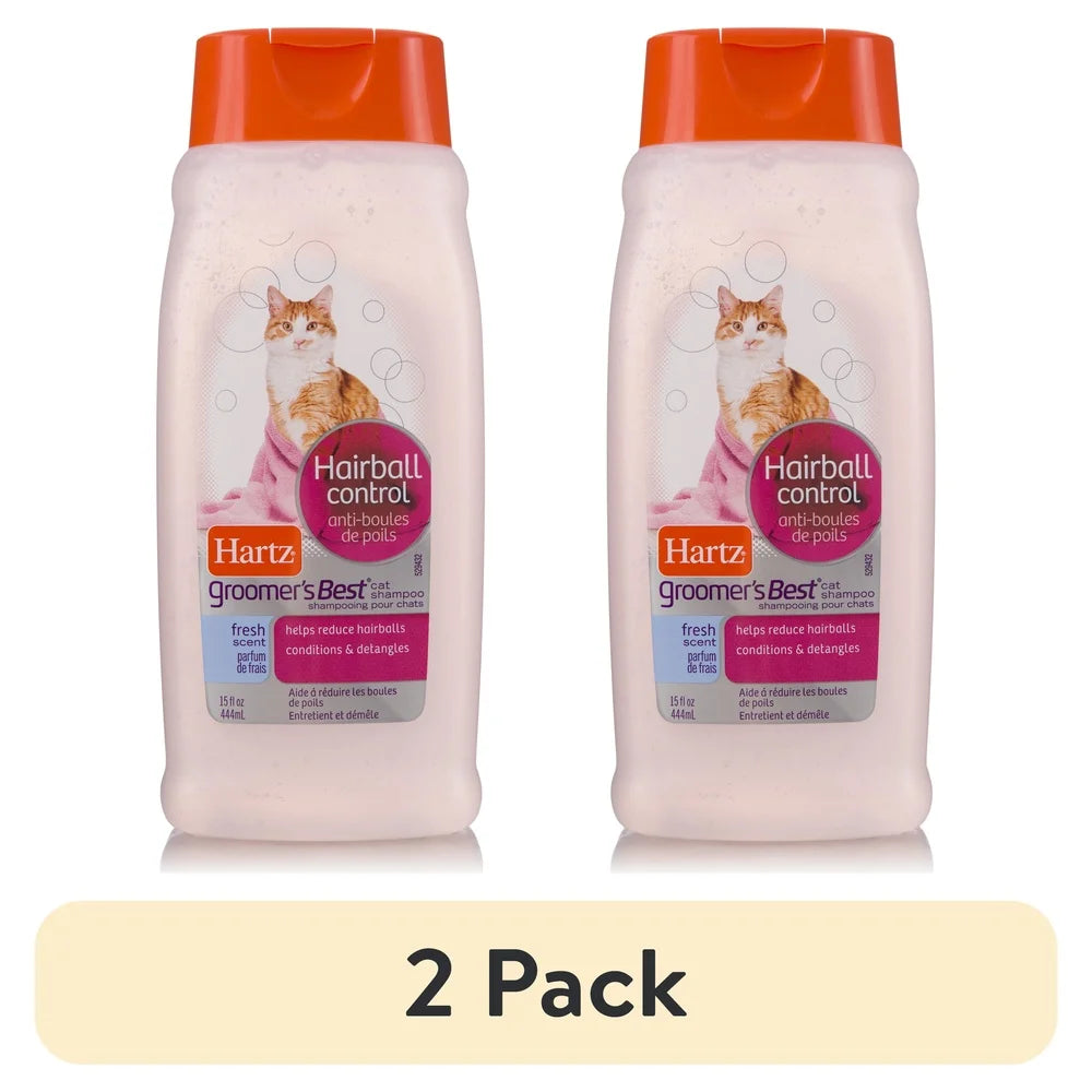 XMSJ Groomer's Best Cat Shampoo Hairball Control 2 Pack