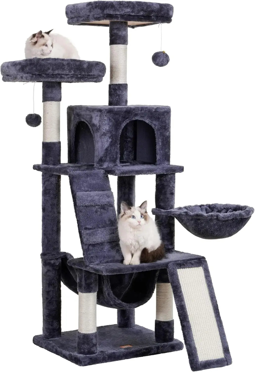 Cat Tree Tower Indoor Condo With Plush Perch Basket