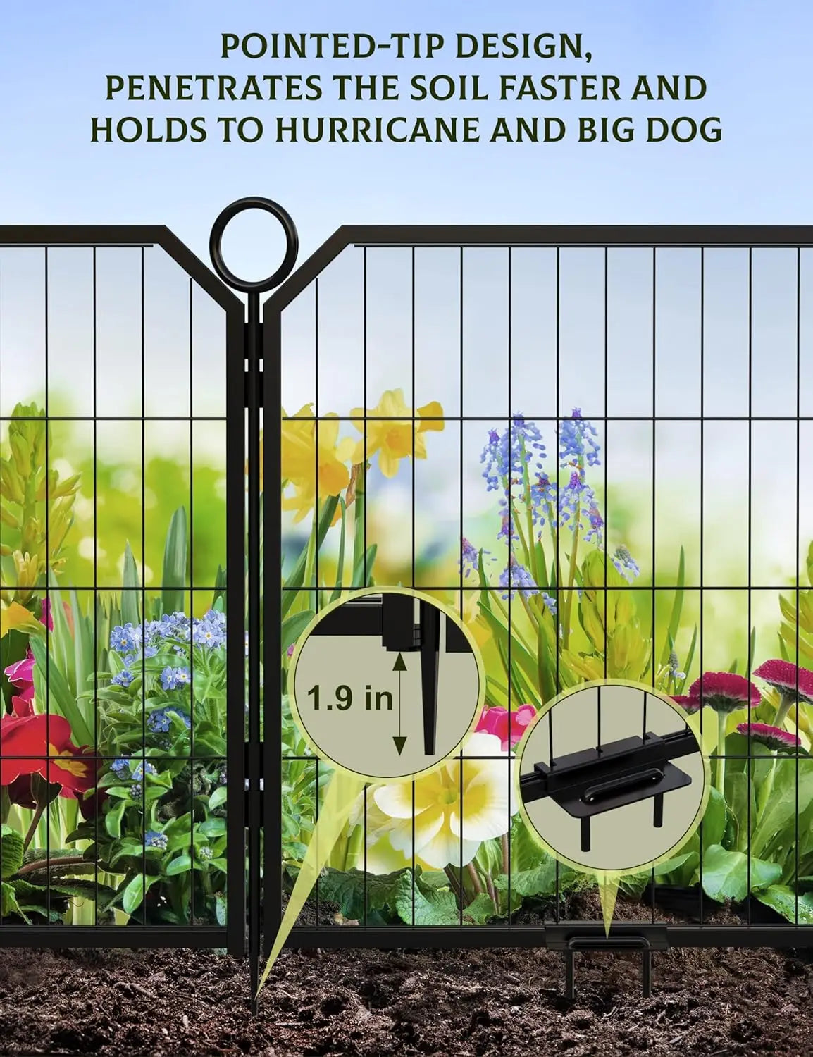 HiMISSH Heavy Duty Portable Dog Playpen Indoor Outdoor