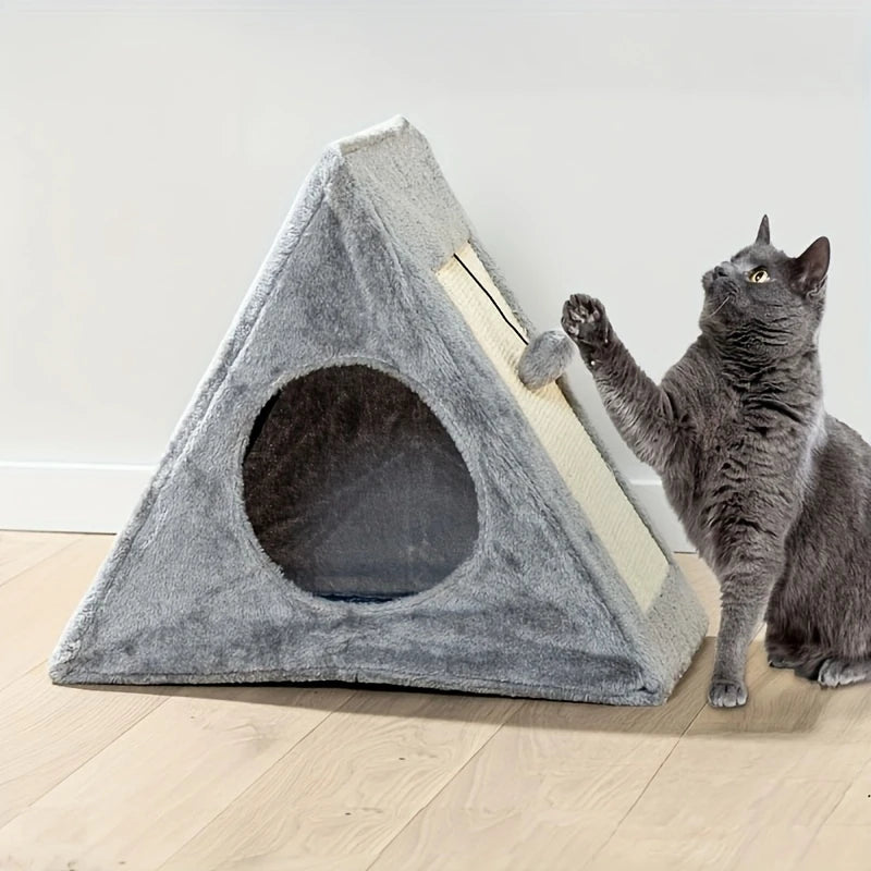 Zhejiang Brand Cat Bed With Plush Ball Toy Scratcher