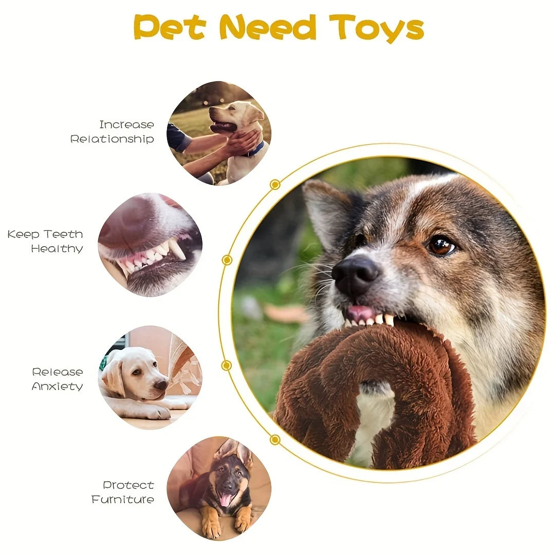 Hign Concerned Squeaky Plush Dog Toy Durable Chew For Dogs