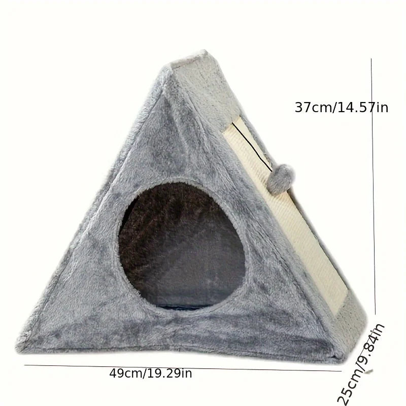 Zhejiang Brand Cat Bed With Plush Ball Toy Scratcher