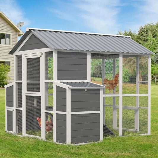 Farm Animals Chicken Coop For 10 Chickens With Nest Boxes