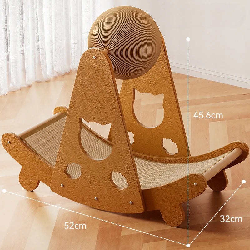 CN Guangdong Cat Hammock Toy With Wooden Scratching Ball