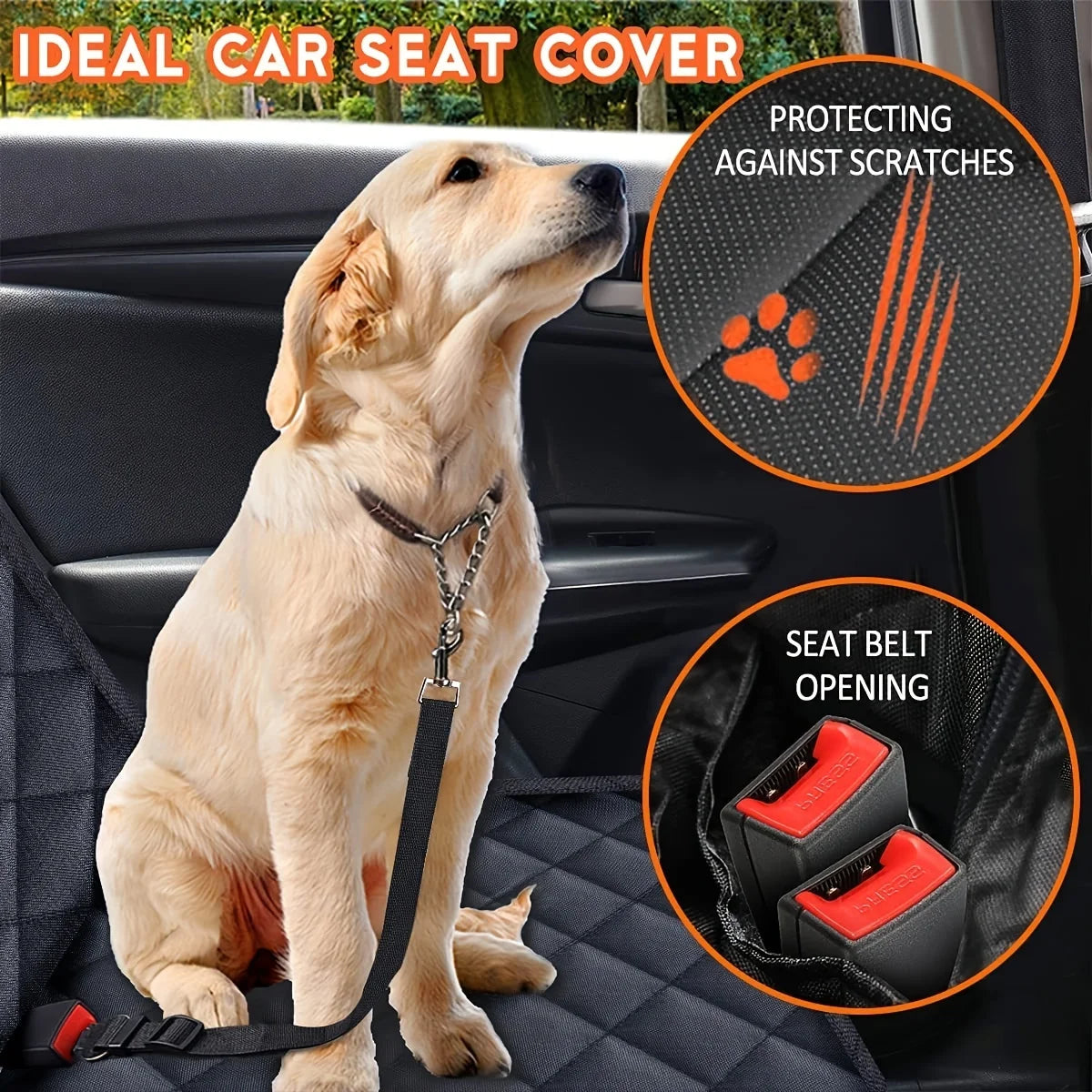 Your Furry Friends Waterproof Rear Seat Cover For Cars