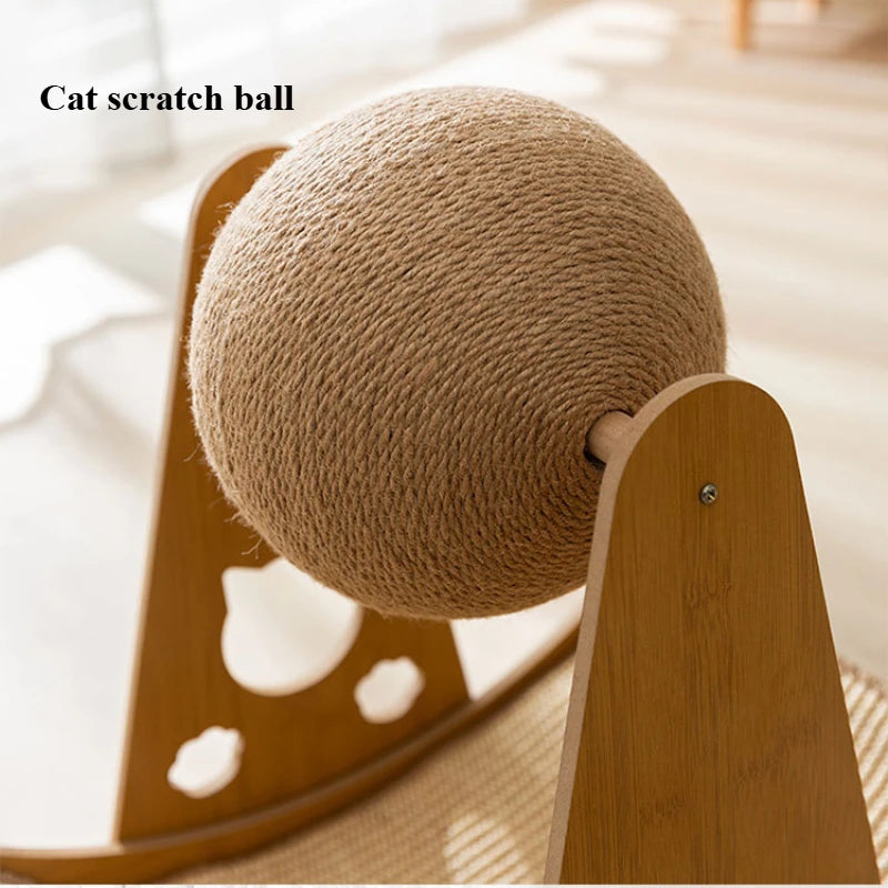 CN Guangdong Cat Hammock Toy With Wooden Scratching Ball