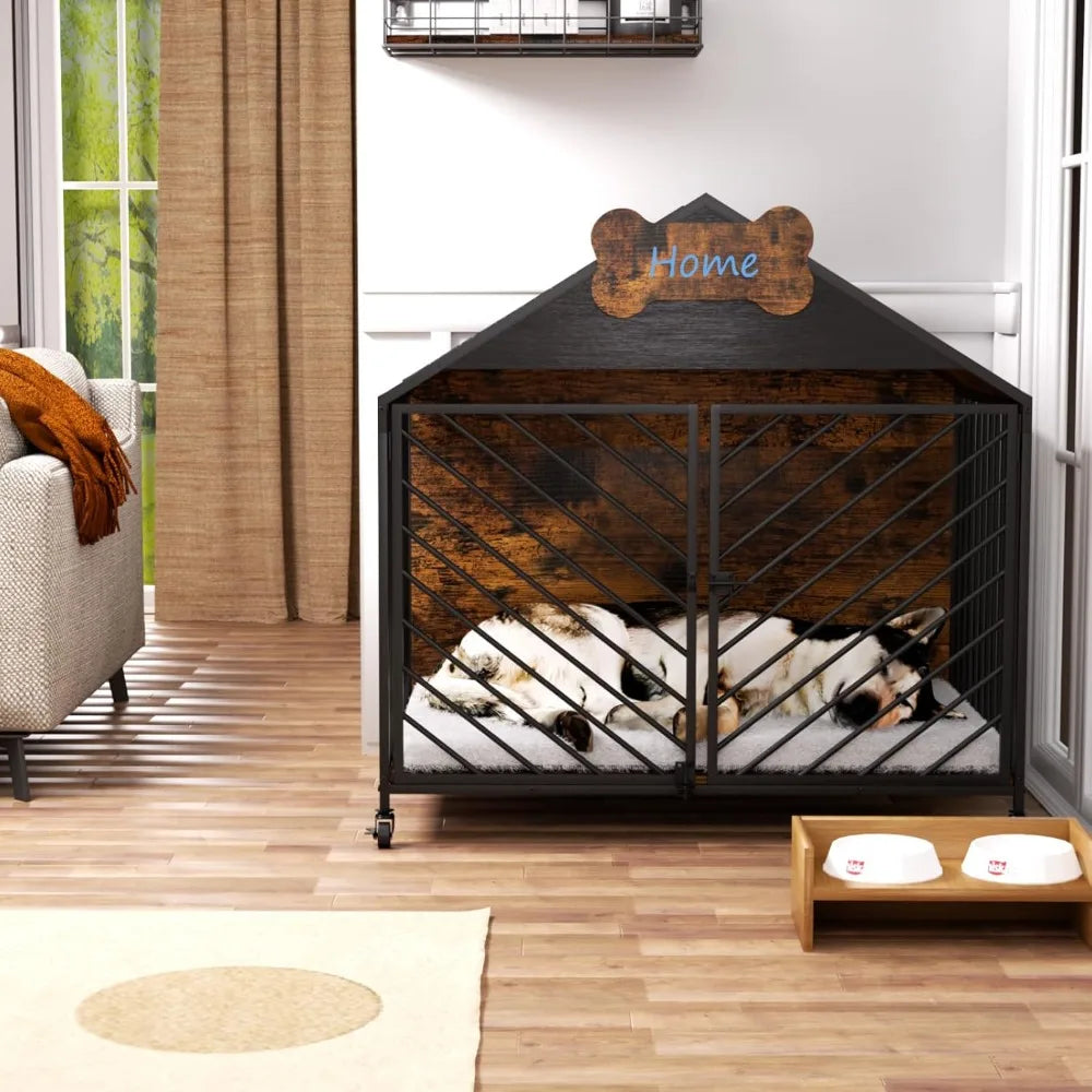 Hign-concerned Heavy Duty Dog Crate For Large Breed Indoor