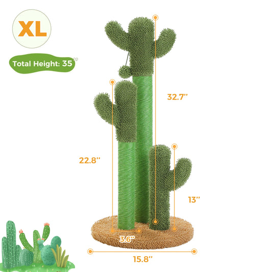 PEQULTICN Cactus Cat Tree With Condo Hammock Ball Indoor
