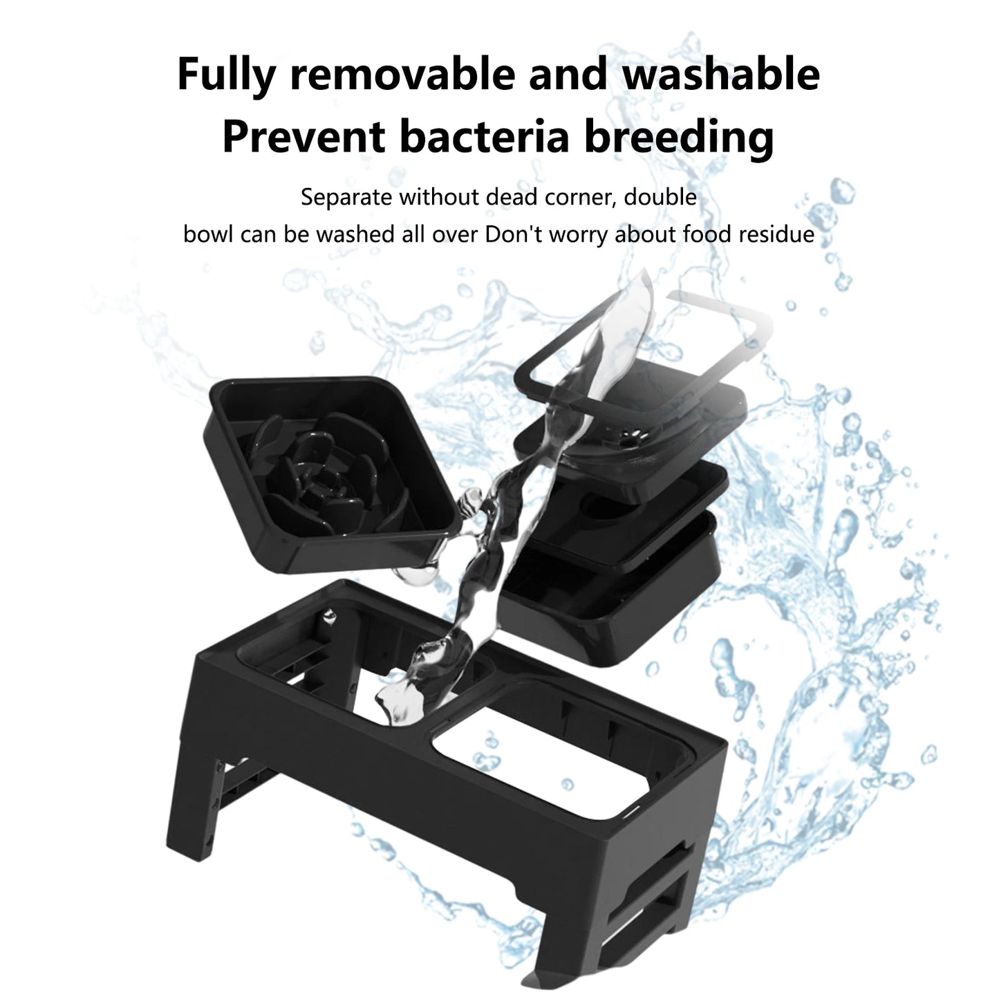 TWISTER.CK 3 In 1 Stainless Steel Slow Feed Water Bowls