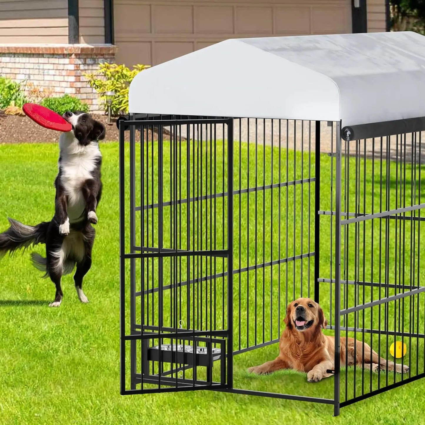 Twister Outdoor Heavy Duty Walk In Dog Kennel With Roof