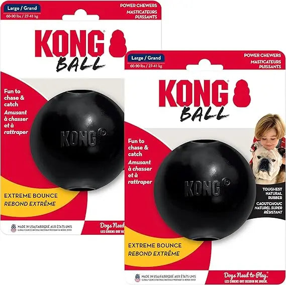 KONG Extreme Ball 2 Pack Durable Rubber Toy For Chewers