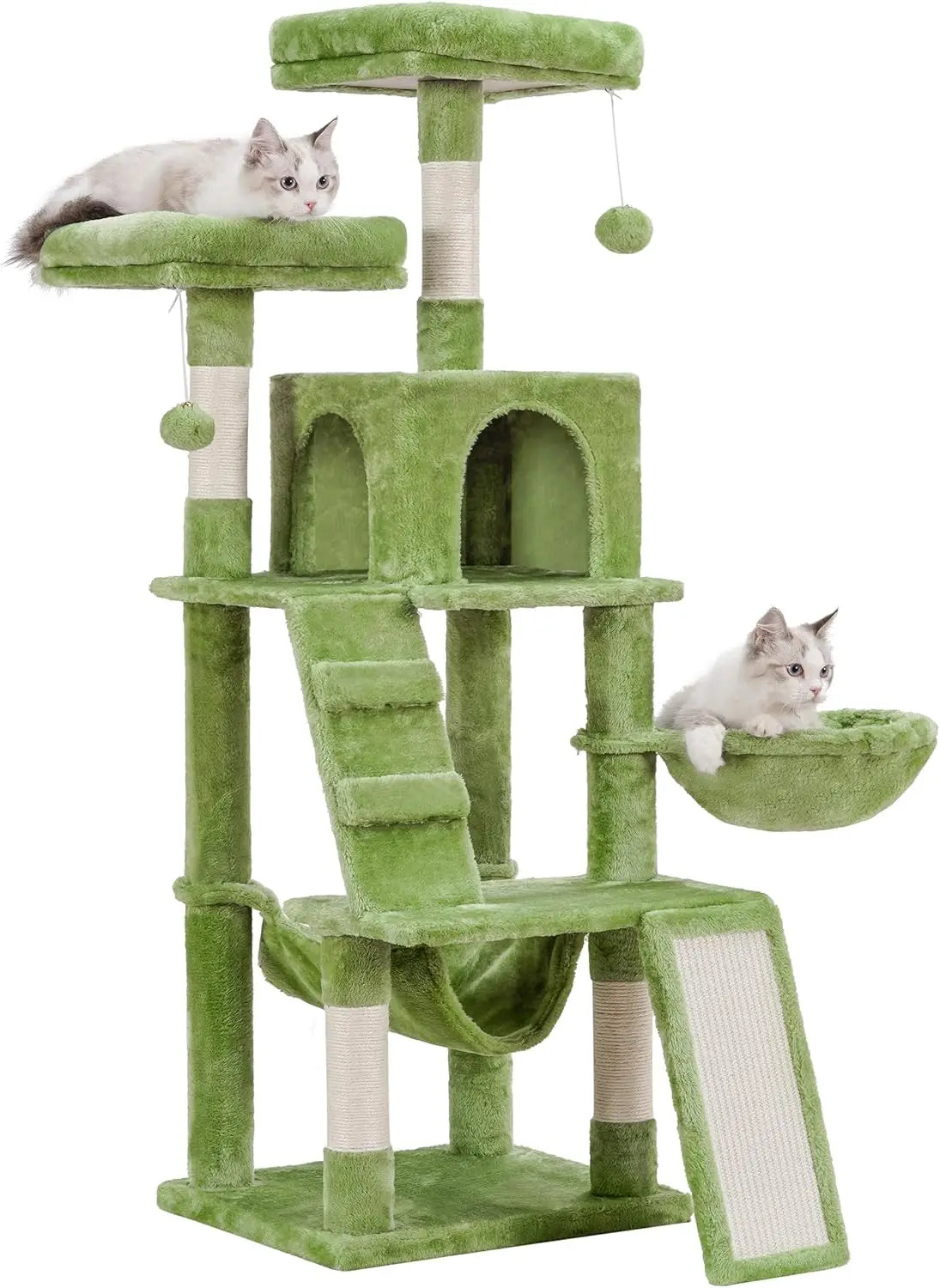 Cat Tree Tower Indoor Condo With Plush Perch Basket