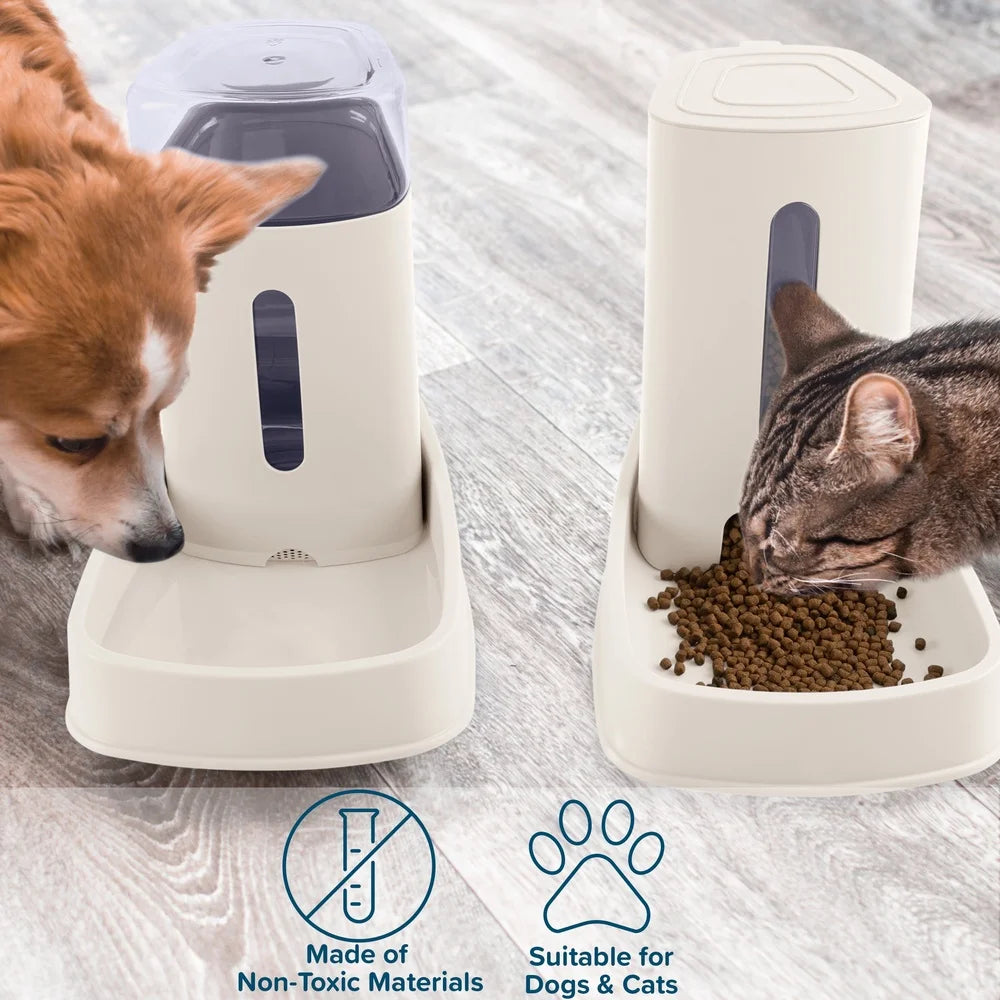 XMSJ Automatic Pet Feeder And Water Dispenser For Dogs Cats
