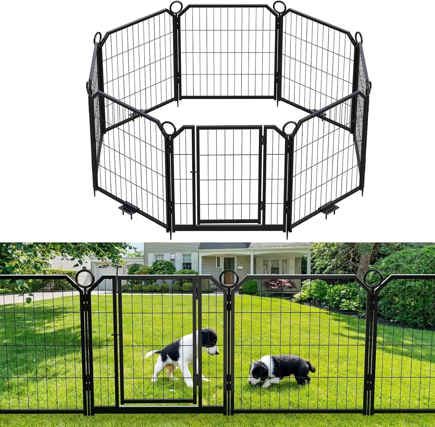HiMISSH Heavy Duty Portable Dog Playpen Indoor Outdoor