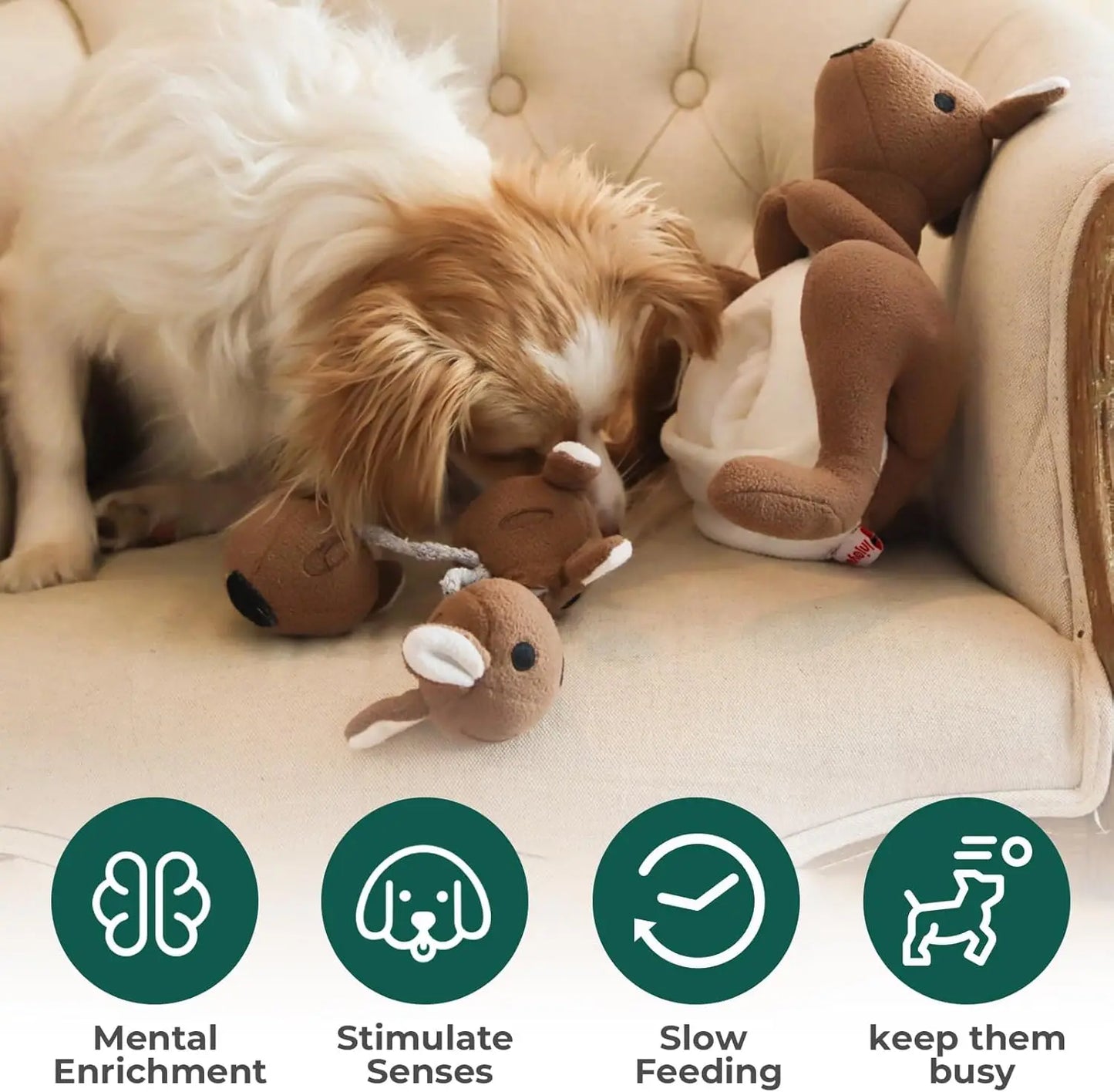 Hign Concerned Chemical Kangaroo Plush Dog Toy Squeaker
