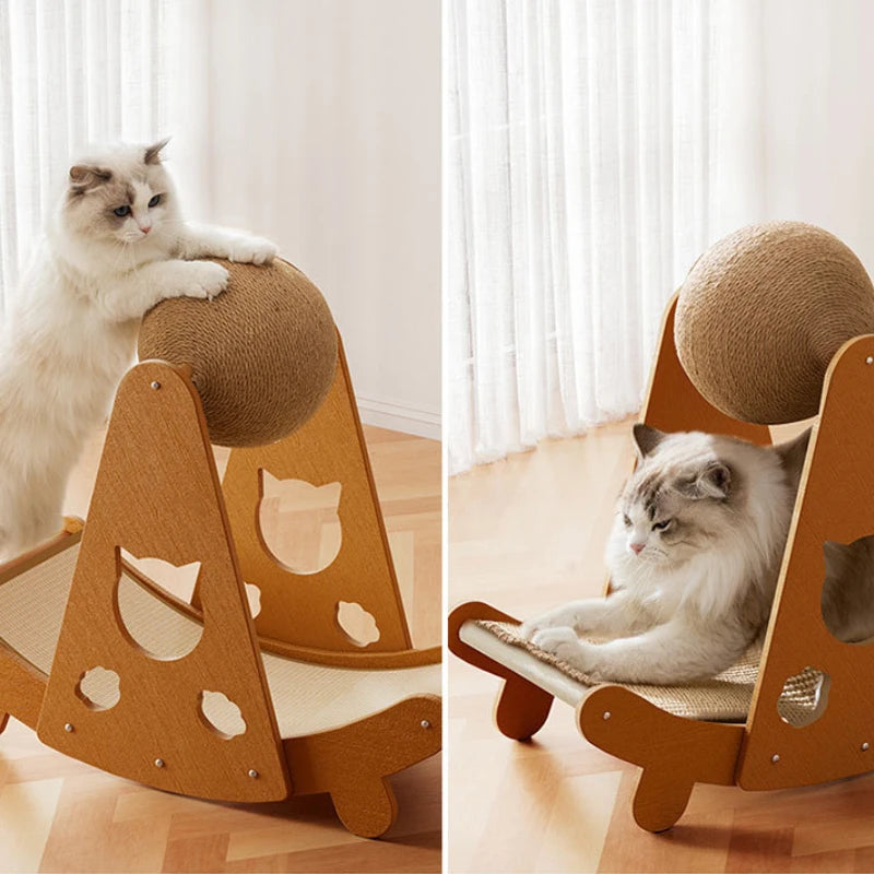 CN Guangdong Cat Hammock Toy With Wooden Scratching Ball