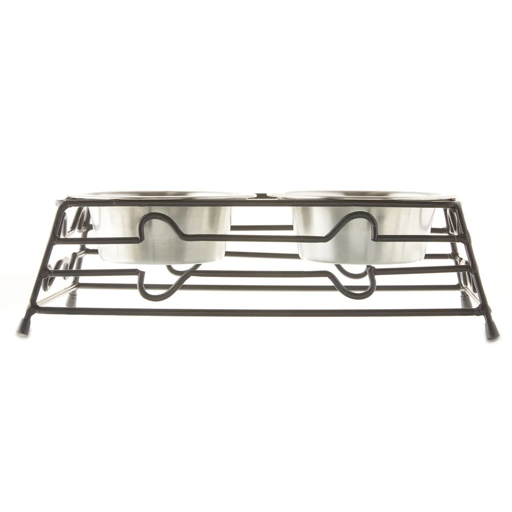 XMSJ Elevated Dog Bowls Stainless Steel Wire Frame Set