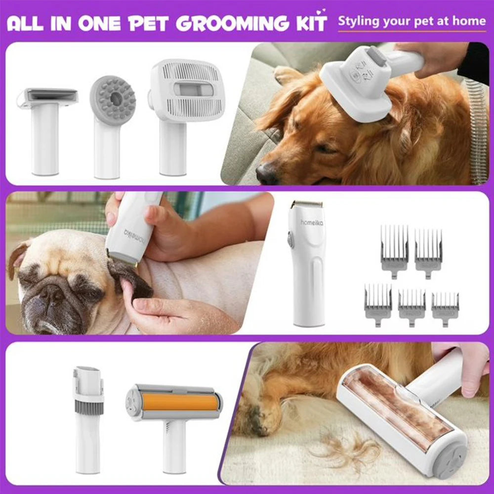 Homeika Dog Grooming Kit Pet Vacuum For Hair Removal
