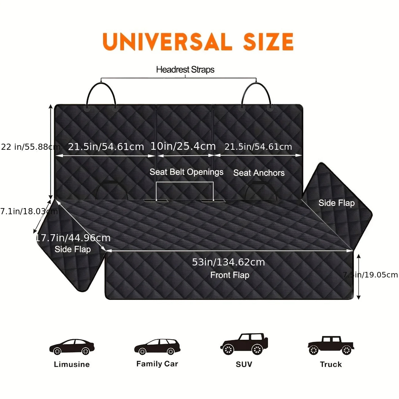 Your Furry Friends Waterproof Rear Seat Cover For Cars