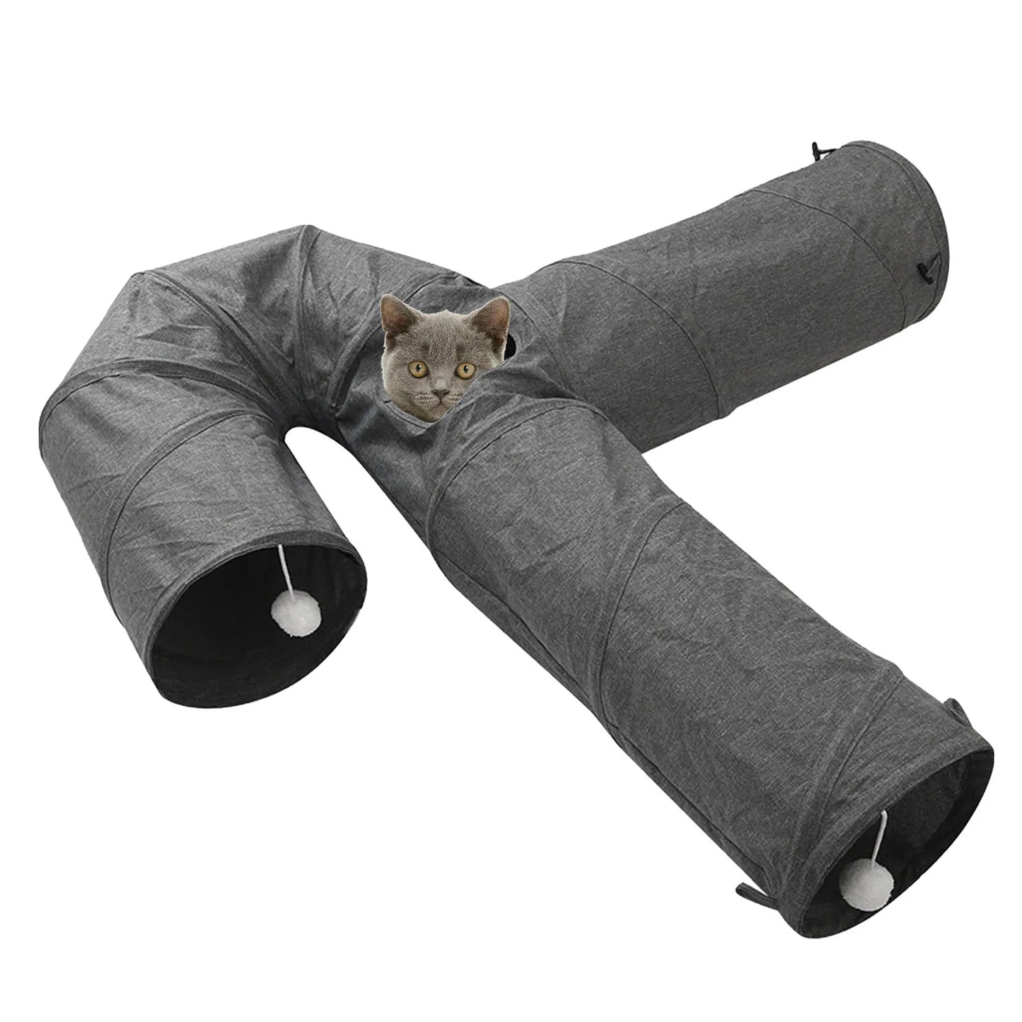 Your Furry Friends Cat Tunnel Foldable 3 Way Playhouse