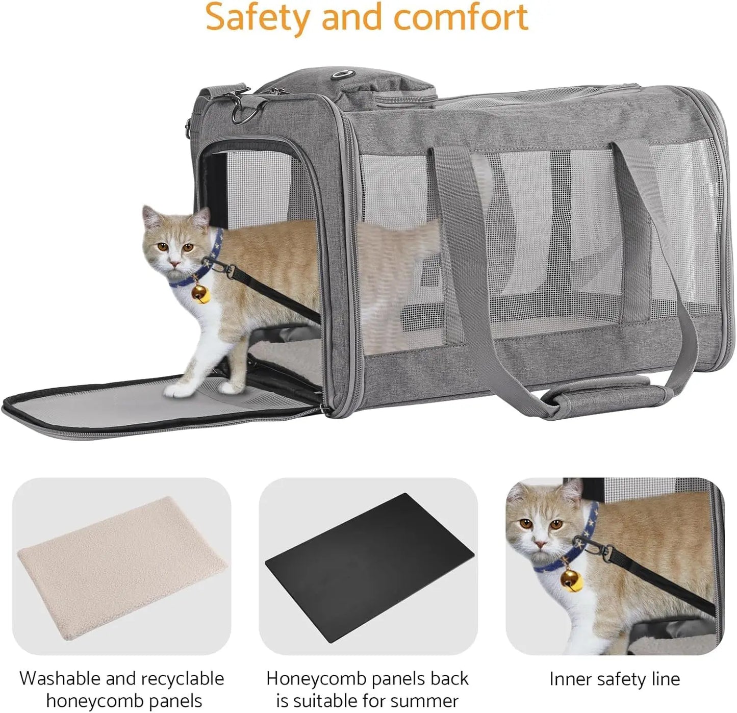 Airline Approved Pet Carrier For Cats And Dogs With Board