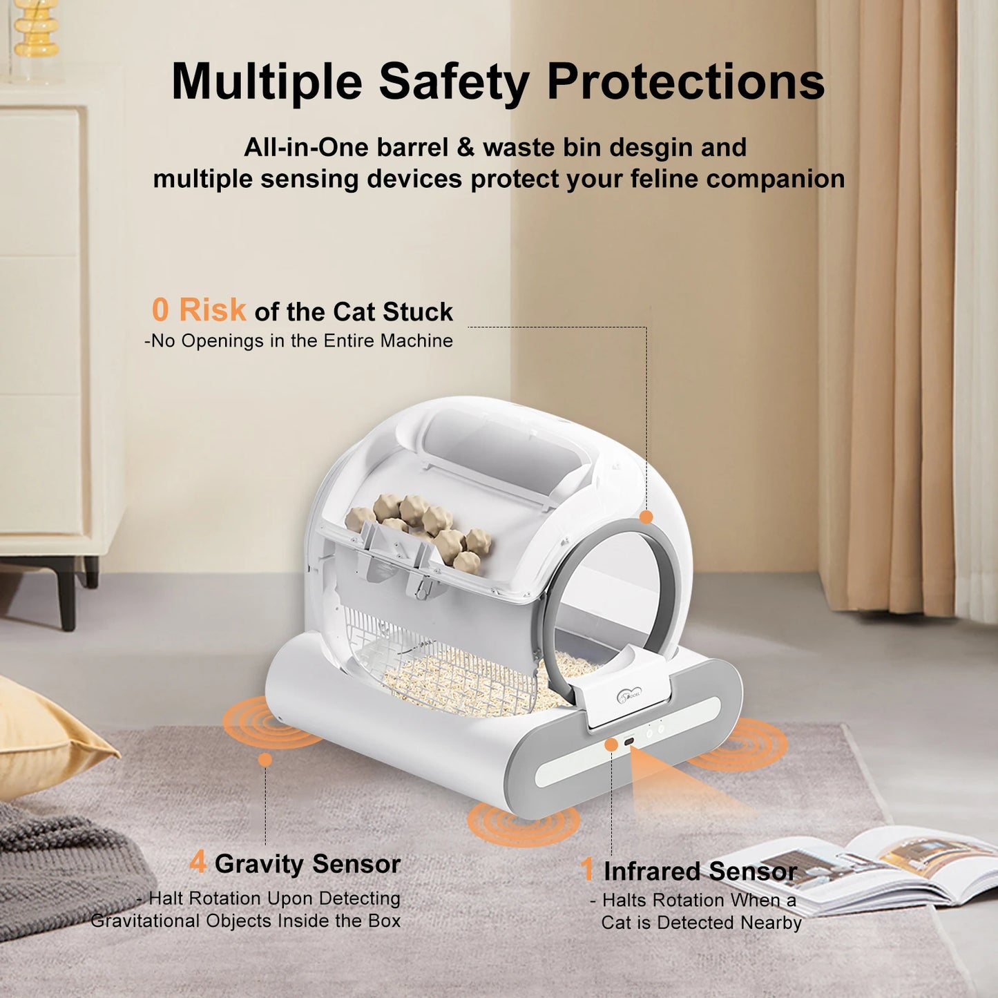 DOEL Automatic Cat Litter Box With App Control And Mat