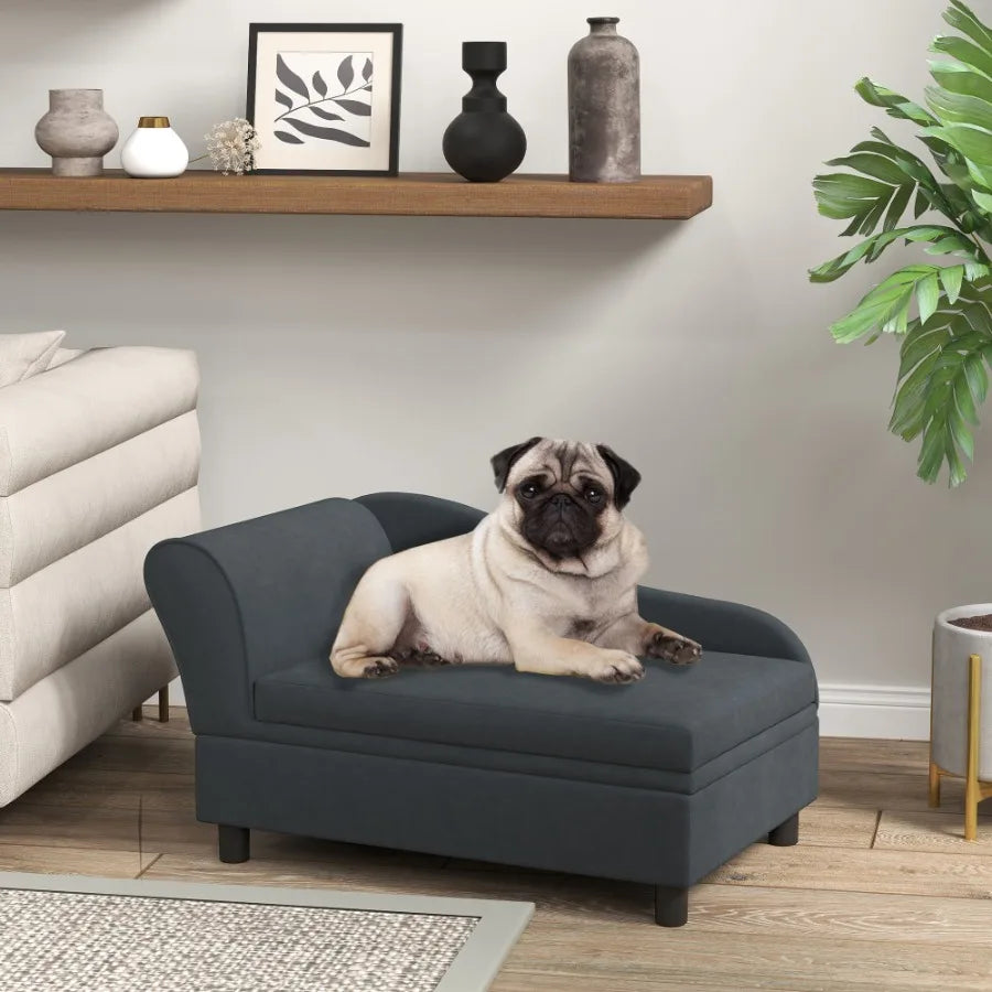 PawHut Pet Sofa Bed With Storage For Cats And Dogs