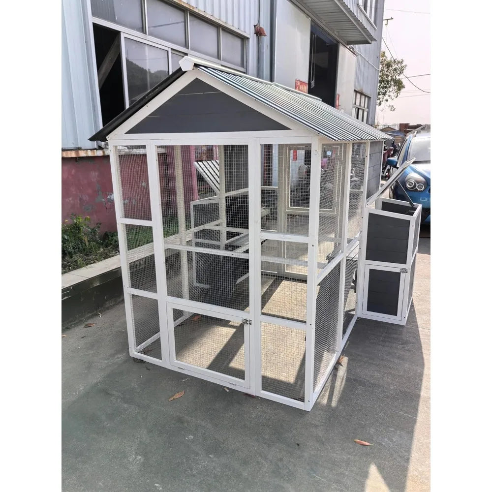 Farm Animals Chicken Coop For 10 Chickens With Nest Boxes
