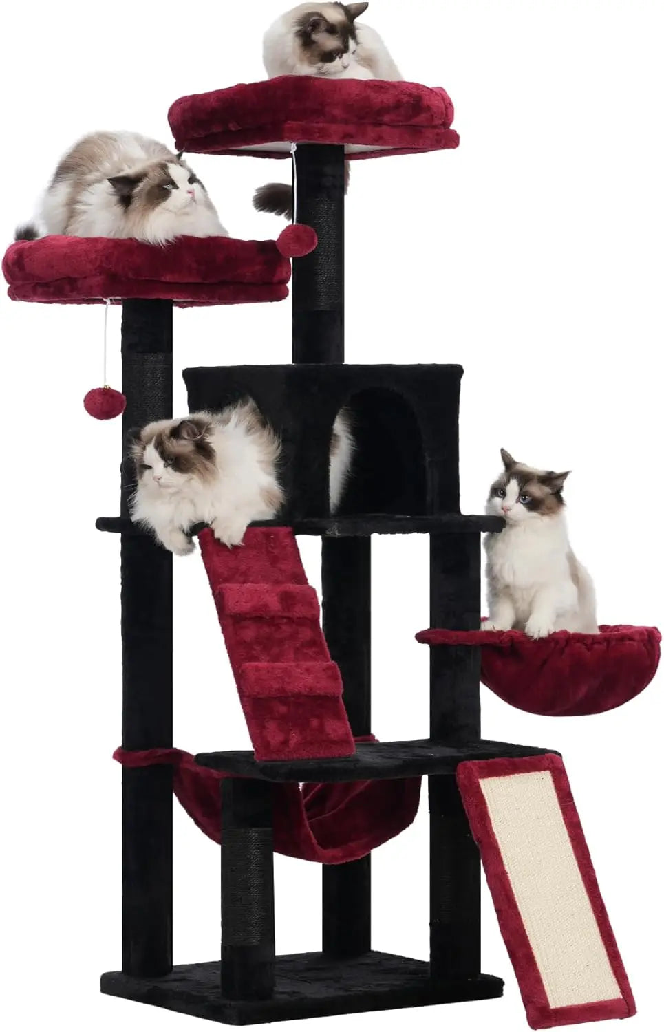 Cat Tree Tower Indoor Condo With Plush Perch Basket