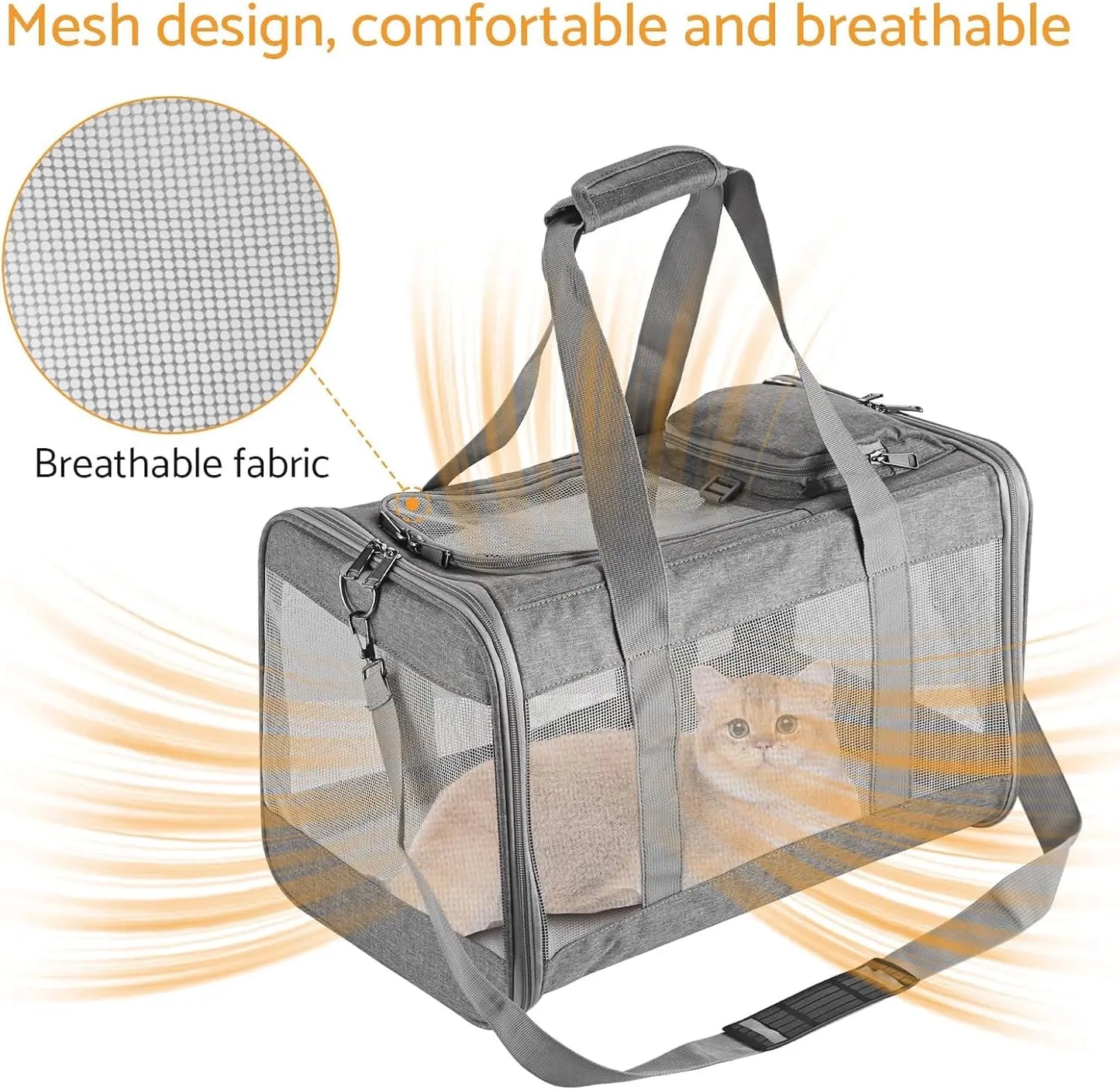 Airline Approved Pet Carrier For Cats And Dogs With Board
