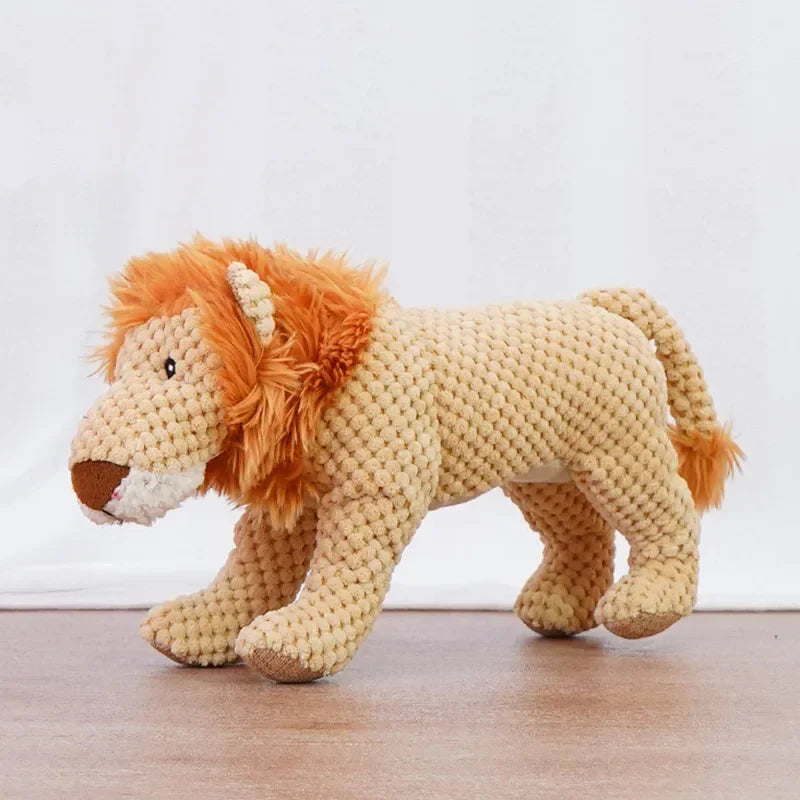 Hign Concerned Squeaky Dog Toys Lion Plush Chew Toy