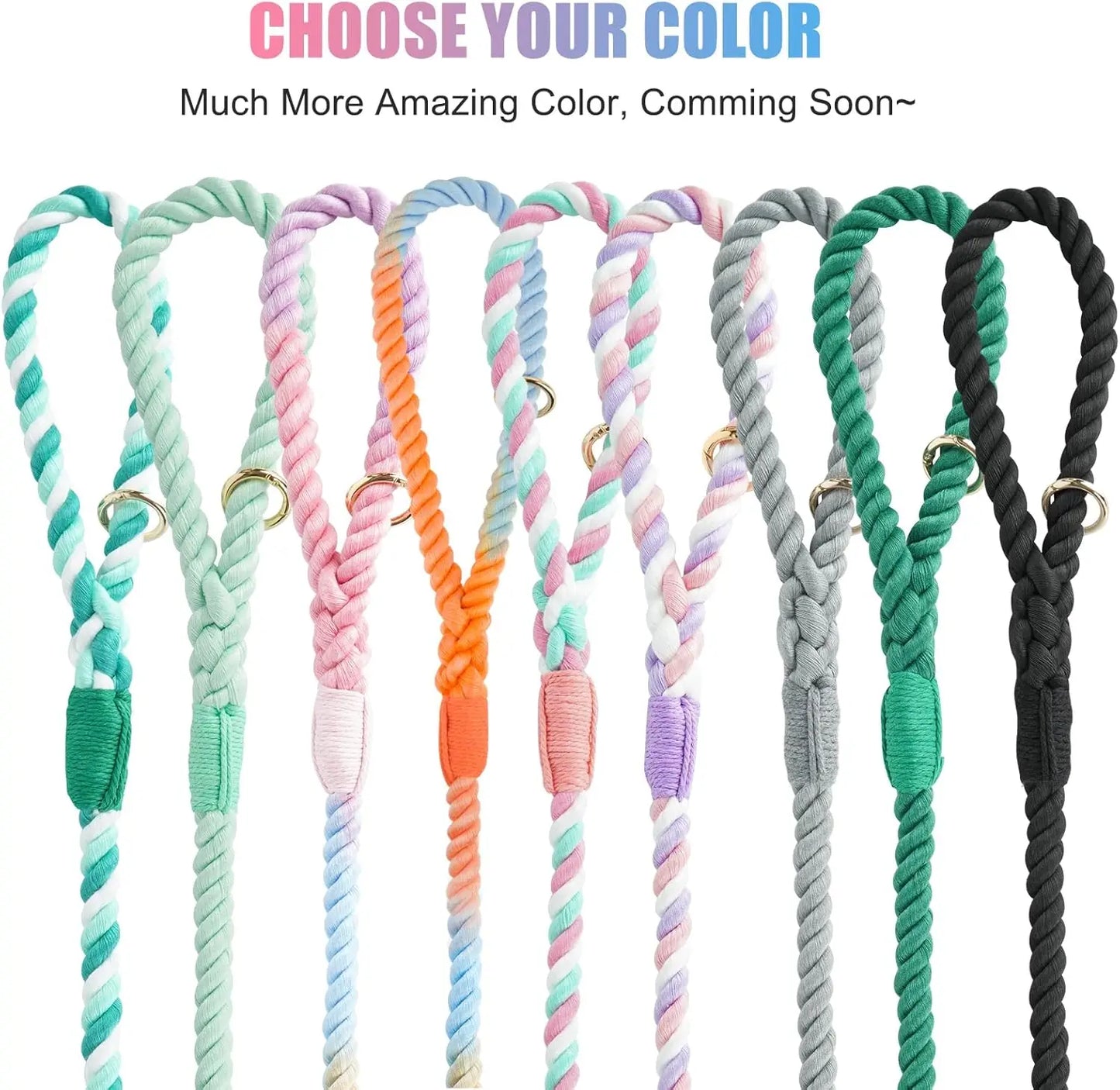Zhejiang Braided Cotton Dog Leash Heavy Duty Clasp Durable