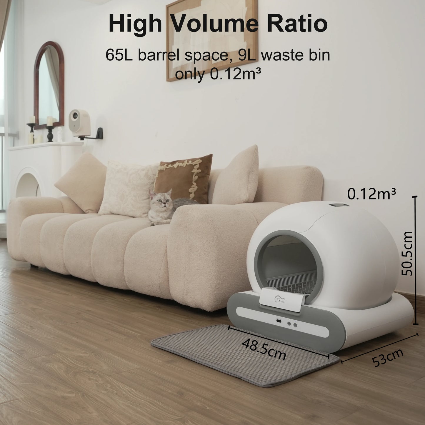 DOEL Automatic Cat Litter Box With App Control And Mat