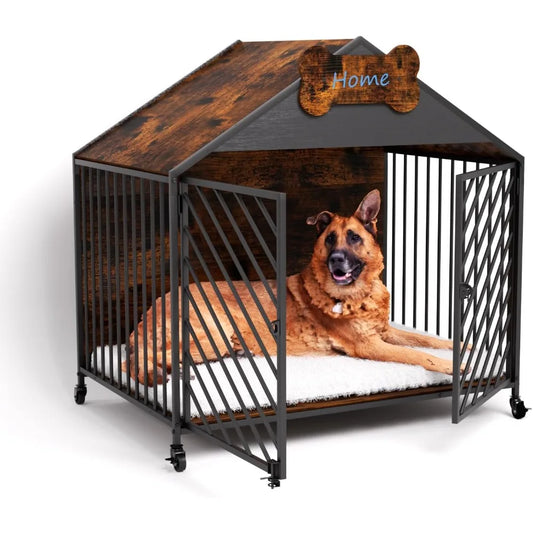 Hign-concerned Heavy Duty Dog Crate For Large Breed Indoor