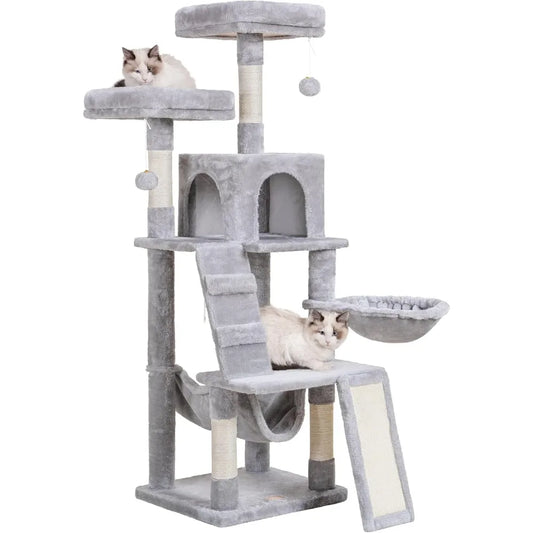 Cat Tree Tower Indoor Condo With Plush Perch Basket