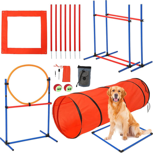 HiMIS Dog Agility Training Kit 87 Piece Obstacle Course Set