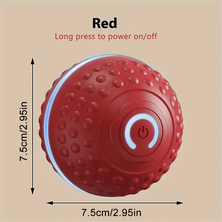Feature Smart Dog Ball Toy Automatic Rolling Interactive Chew Toy